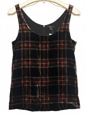 J.CREW Velvet Plaid Sleeveless Tank Top Size  2T